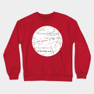 It's all Greek to me PATTERN # Red On White * ΙΤ'Σ ΑΛΛ ΓΡΕΕΚ ΤΟ ΜΕ cirlce Crewneck Sweatshirt